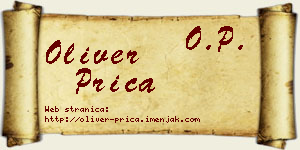 Oliver Prica vizit kartica